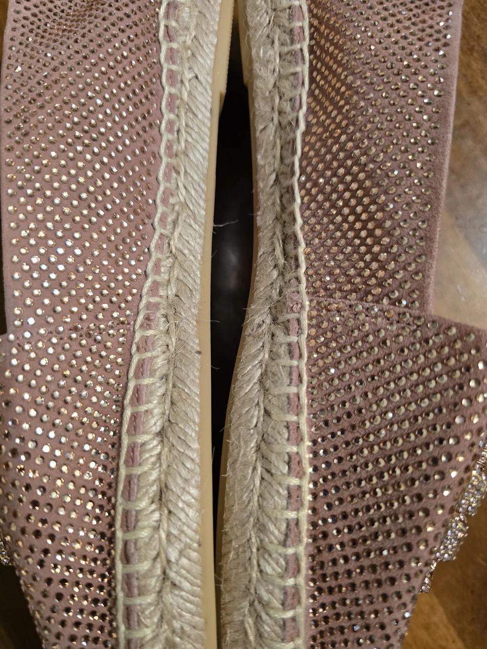 Tory Burch Gold Espadrille Flats with Logo Detail
